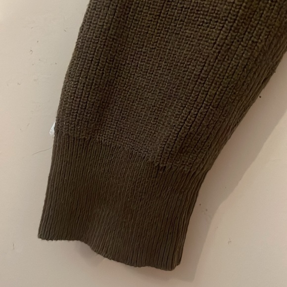 Banana Republic Brown Rib Knit Mock Neck Sweater Size Large - Picture 3 of 13